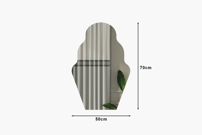 Hanah Home Espejo Negro Ecológico Flotal-e 100% MDF 50x70x2.2 cm